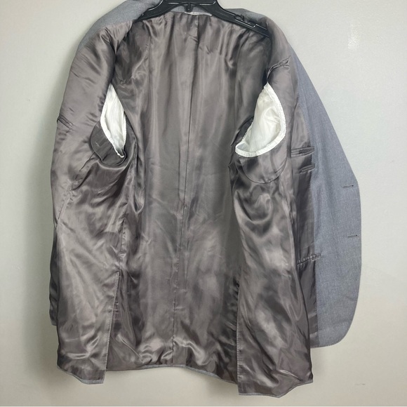 CANALI blazer sportcoat men's 40R giacca uomo gray 2 button wool solid - Picture 11 of 14